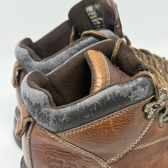 GBX Boots Mens 11 Brown Leather Chunky Lug Sole Gorpcore Y2K Vintage FLAWS main image 13